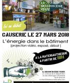 causerie du 27/03/2018 "l'énergie en bâtiment"
