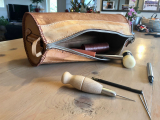 Trousse en cuir de récup