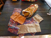 Pochettes réalisées en tissu ciré